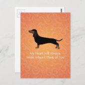 Dachshund - Dinking van uw ontwerp Briefkaart (Voorkant / Achterkant)