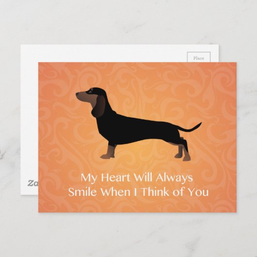 Dachshund - Dinking van uw ontwerp Briefkaart (Voorkant / Achterkant)