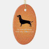 Dachshund - Dinking van uw ontwerp Keramisch Ornament (Rechts)