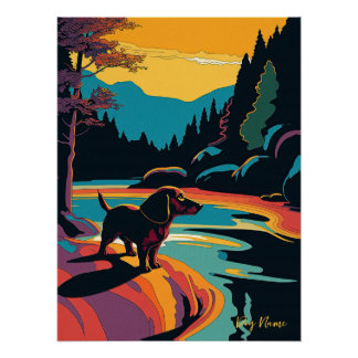 Dachshund Dog 005 - Bruno Pokopen Perfect Poster