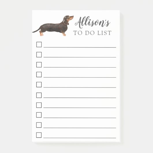 Dachshund Dog - Aangepast om lijst te doen Post-it® Notes (Voorkant)