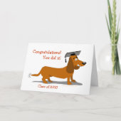 Dachshund Dog Afstuderen Sjabloon (Voorkant)
