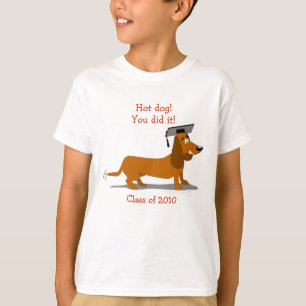  Dachshund Dog Afstuderen Sjabloon T-shirt