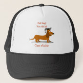 Dachshund Dog Afstuderen Sjabloon Trucker Pet (Voorkant)
