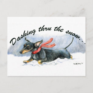 Dachshund Dog Art Briefkaart