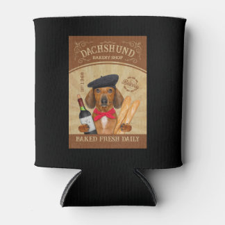 Dachshund Dog Bakery Shop Funny French Dachshund Blikjeskoeler