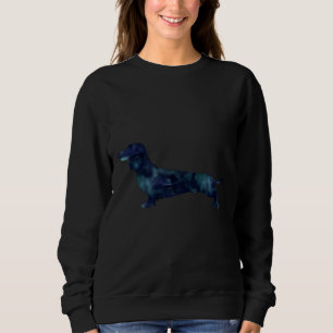 Dachshund Dog Black Waterverf Silhouette Trui