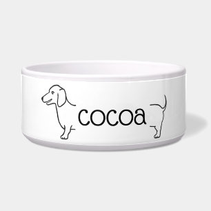 Dachshund Dog Border   Cute Doxie Name Voerbakje
