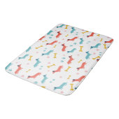 Dachshund Dog Colorful Doxies en Botten Badmat (Gekanteld)