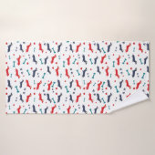 Dachshund Dog Colorful Doxies en Paws Badhanddoek (Badhanddoek)