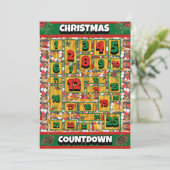 Dachshund Dog Counting Kerstmis Advent Calendar Feestdagenkaart (Staand voorkant)