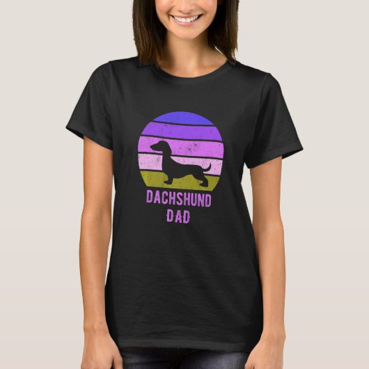 Dachshund Dog Dad Father Weiner Dog Owner T-shirt (Voorkant)