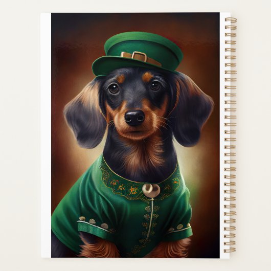 Dachshund Dog en tenue de la Saint Patrick (Dos)