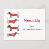 Dachshund Dog Fun Feestdagenkaart (Voorkant)