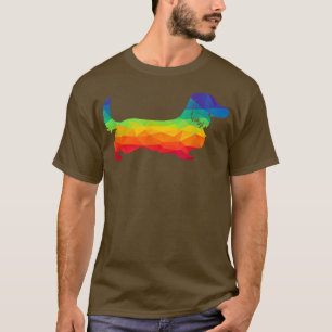 Dachshund Dog Gay Pride Lgbt Rainbow Flag Funny Pe T-shirt