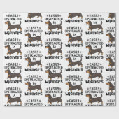 Dachshund Dog, gemakkelijk verstoord door Wenen Cadeaupapier (Vlak)