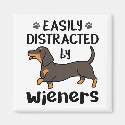 Dachshund Dog, gemakkelijk verstoord door Wenen Magneet (Voorkant)