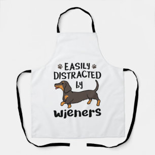 Dachshund Dog, gemakkelijk verstoord door Wenen Schort