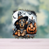 Dachshund Dog Halloween Acryl Bord (Neutraal)