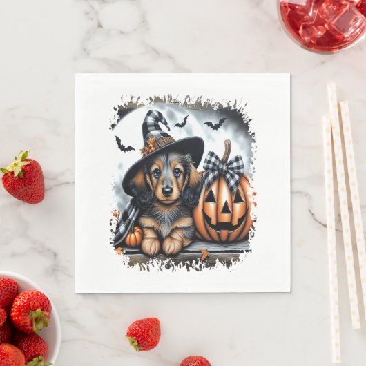 Dachshund Dog Halloween Servet (Insitu)