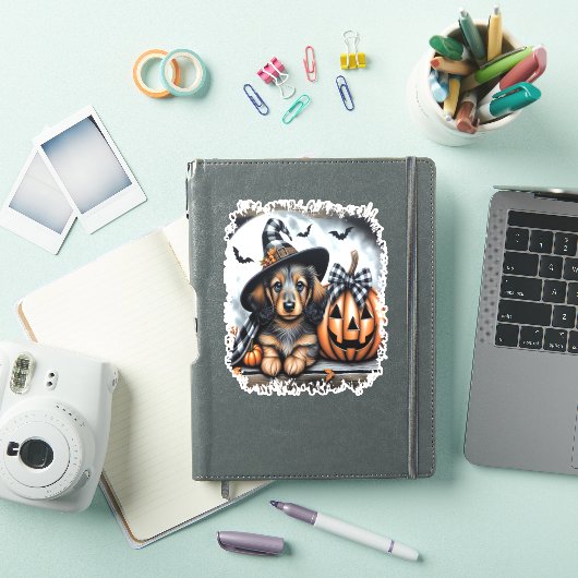Dachshund Dog Halloween Sticker (iPad Cover)