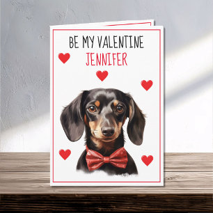 Dachshund Dog I Woof You Valentijn Kaart