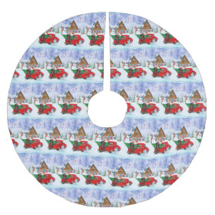 Dachshund Dog in kerstcadeauwagen Kerstboom Rok