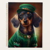 Dachshund Dog in St. Patrick's Day Dress Planner (Voorkant)