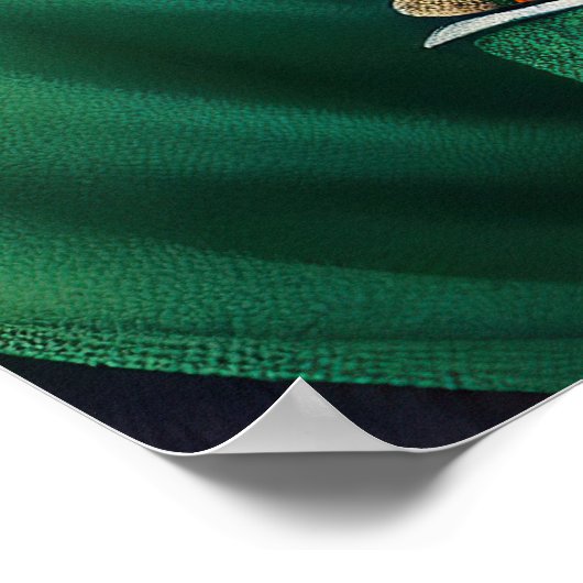 Dachshund Dog in St. Patrick's Day Dress Poster (Hoek)