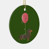 Dachshund Dog Keramisch Ornament (Rechts)
