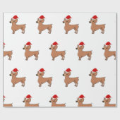 Dachshund Dog Kerstkerstkerstkerstkerstkerstkersth Cadeaupapier (Vlak)