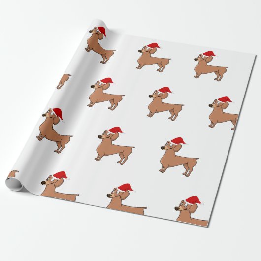 Dachshund Dog Kerstkerstkerstkerstkerstkerstkersth Cadeaupapier (Uitgerold)