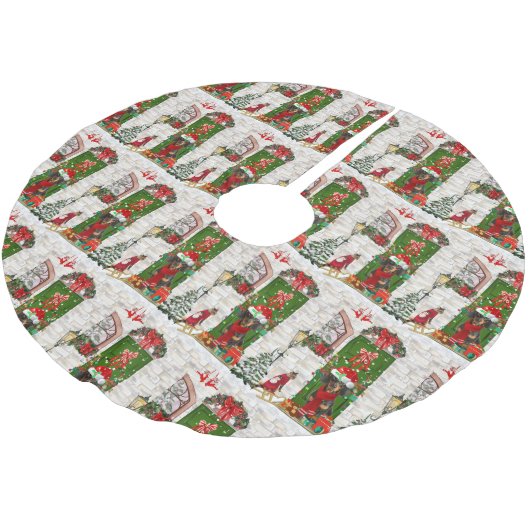 Dachshund Dog Kerstmis Kerstboom Rok (Gekanteld)