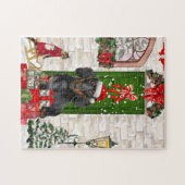Dachshund Dog Kerstmis Legpuzzel (Horizontaal)