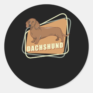 Dachshund   Dog Owner Dachshunds Ronde Sticker
