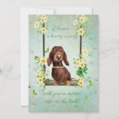 Dachshund Dog Party Invitation Kaart (Voorkant)