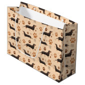 Dachshund Dog Paws Gift Bag Groot Cadeauzakje (Voorkant Gekanteld)