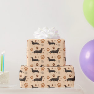 Dachshund Dog Paws Wrapping Paper Cadeaupapier