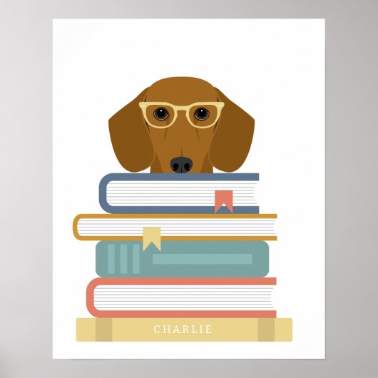 Dachshund Dog Personalized Print (Voorkant)