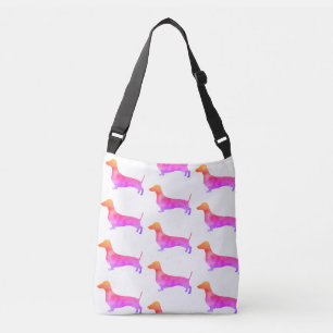Dachshund Dog Pink Dog Canvas tas