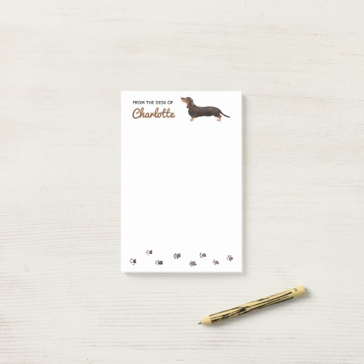 Dachshund Dog Post-It Notes (Op bureau)