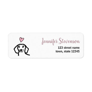 Dachshund Dog Return Address Label