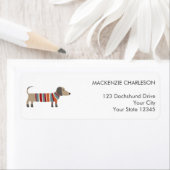 Dachshund Dog Return Address Label (Insitu)