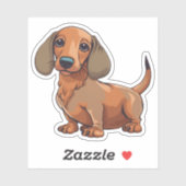 Dachshund Dog Schattige Sticker (Vel)