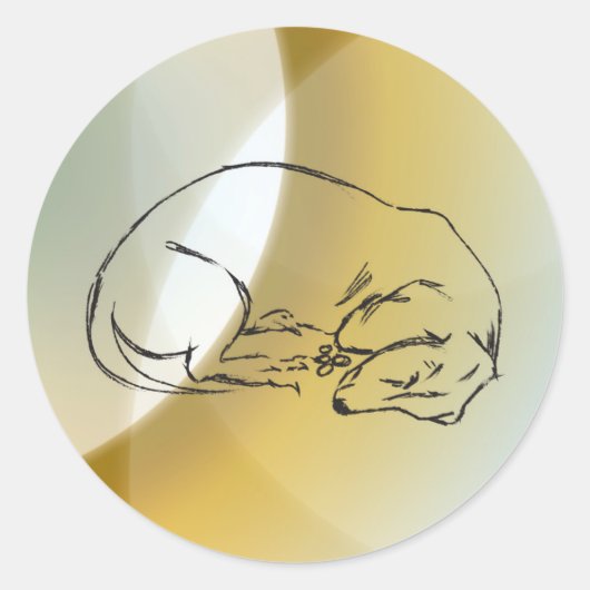 Dachshund Dog Sticker (Voorkant)