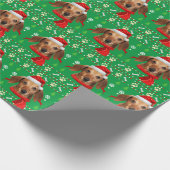 Dachshund Dog Ugly kerst Cadeaupapier (Hoek)