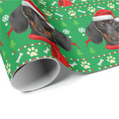 Dachshund Dog Ugly kerst Cadeaupapier (Rol Hoek)