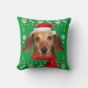 Dachshund Dog Ugly kerst Kussen