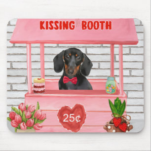 Dachshund Dog Valentijnsdag Kissing Booth Muismat