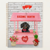 Dachshund Dog Valentijnsdag Kissing Booth Planner (Voorkant)
